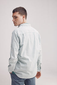 Slub cotton striped shirt