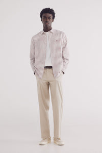 Slub cotton striped shirt