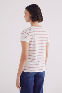 Striped slogan T-shirt