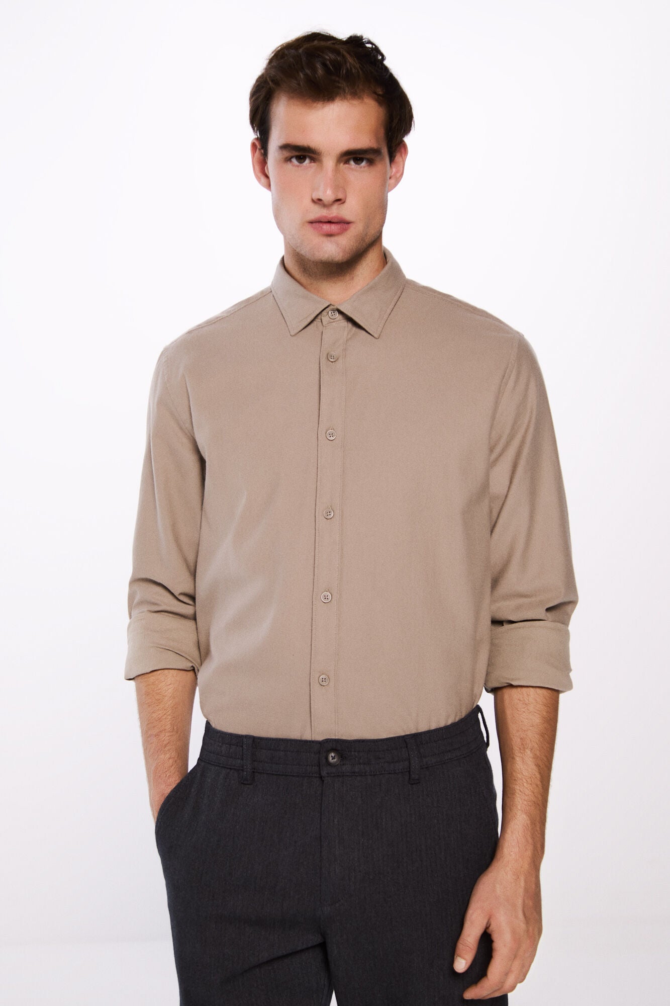 Brushed cotton shirt