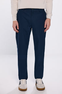 Two-tone textured chinos trousers