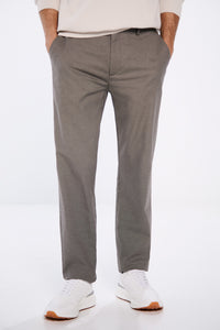 Two-tone textured chinos trousers