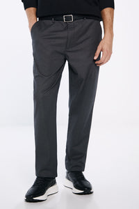 Two-tone textured chinos trousers