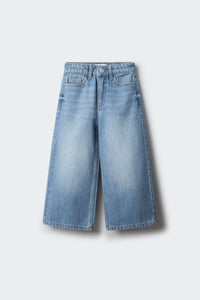 Girl's denim culotte pants