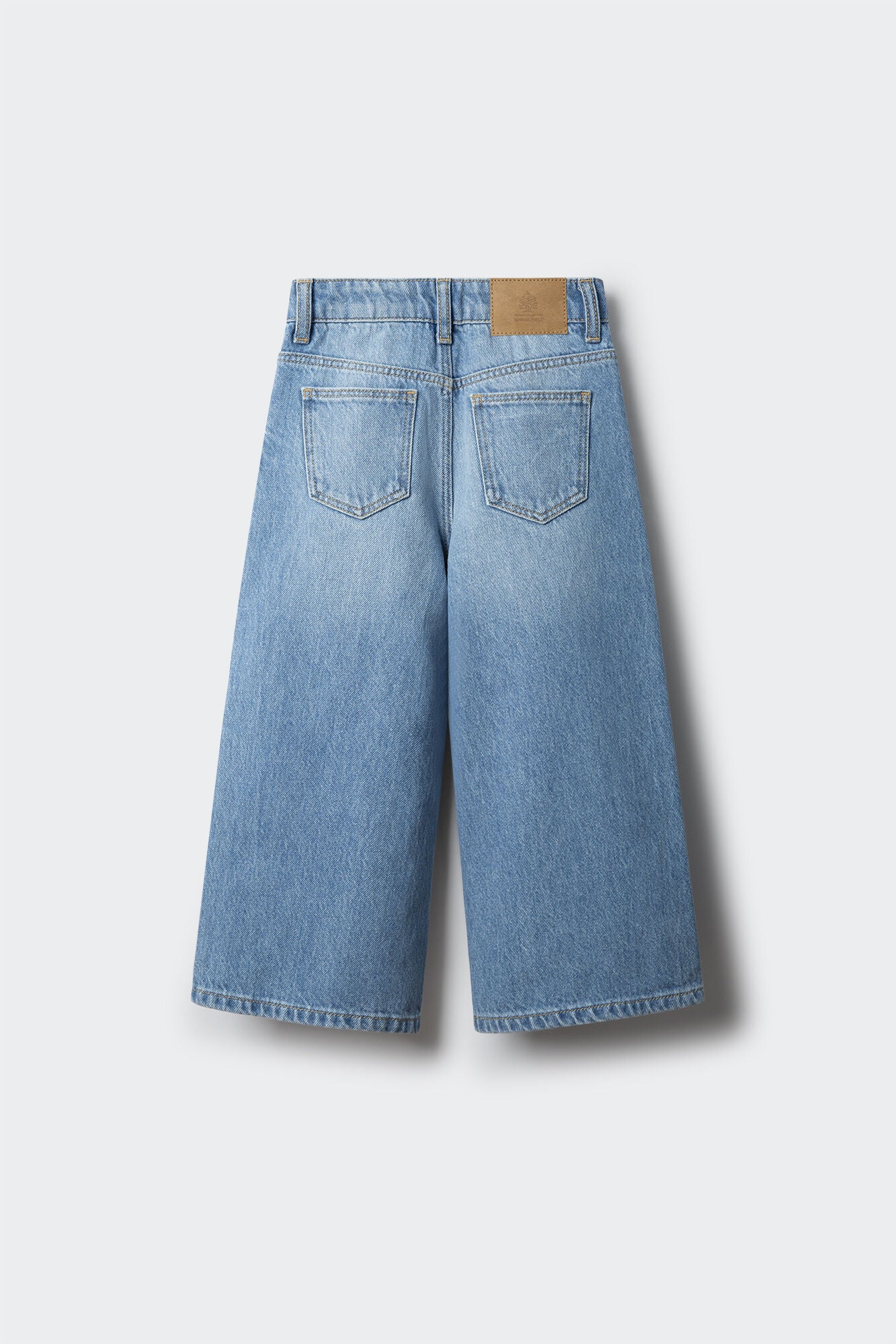 Girl's denim culotte pants