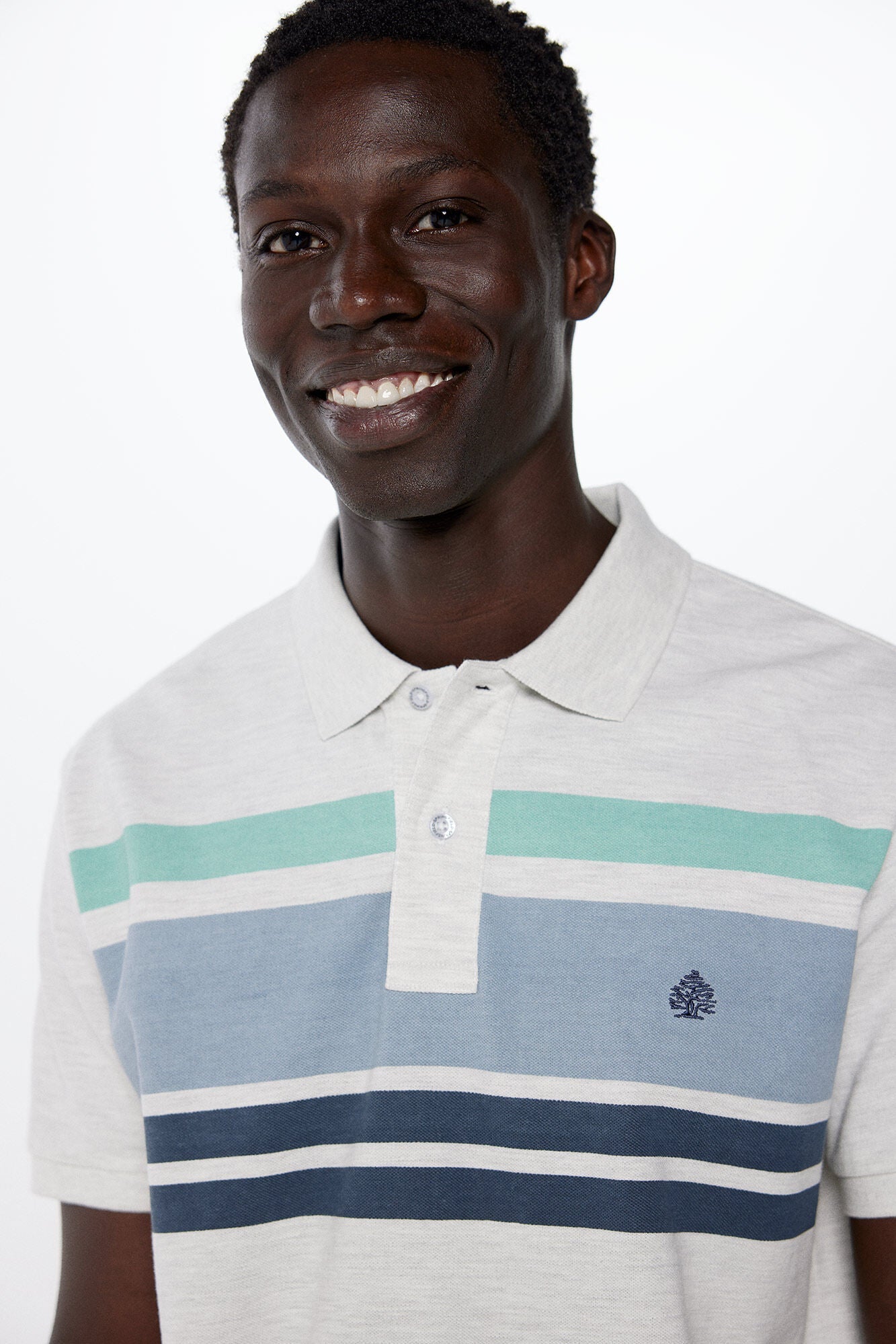 Regular fit striped piquÈ polo shirt