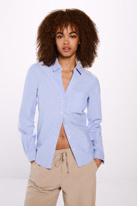 V neckline Oxford shirt