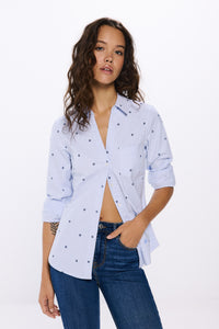 V neckline Oxford shirt