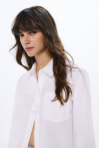 Cropped poplin shirt