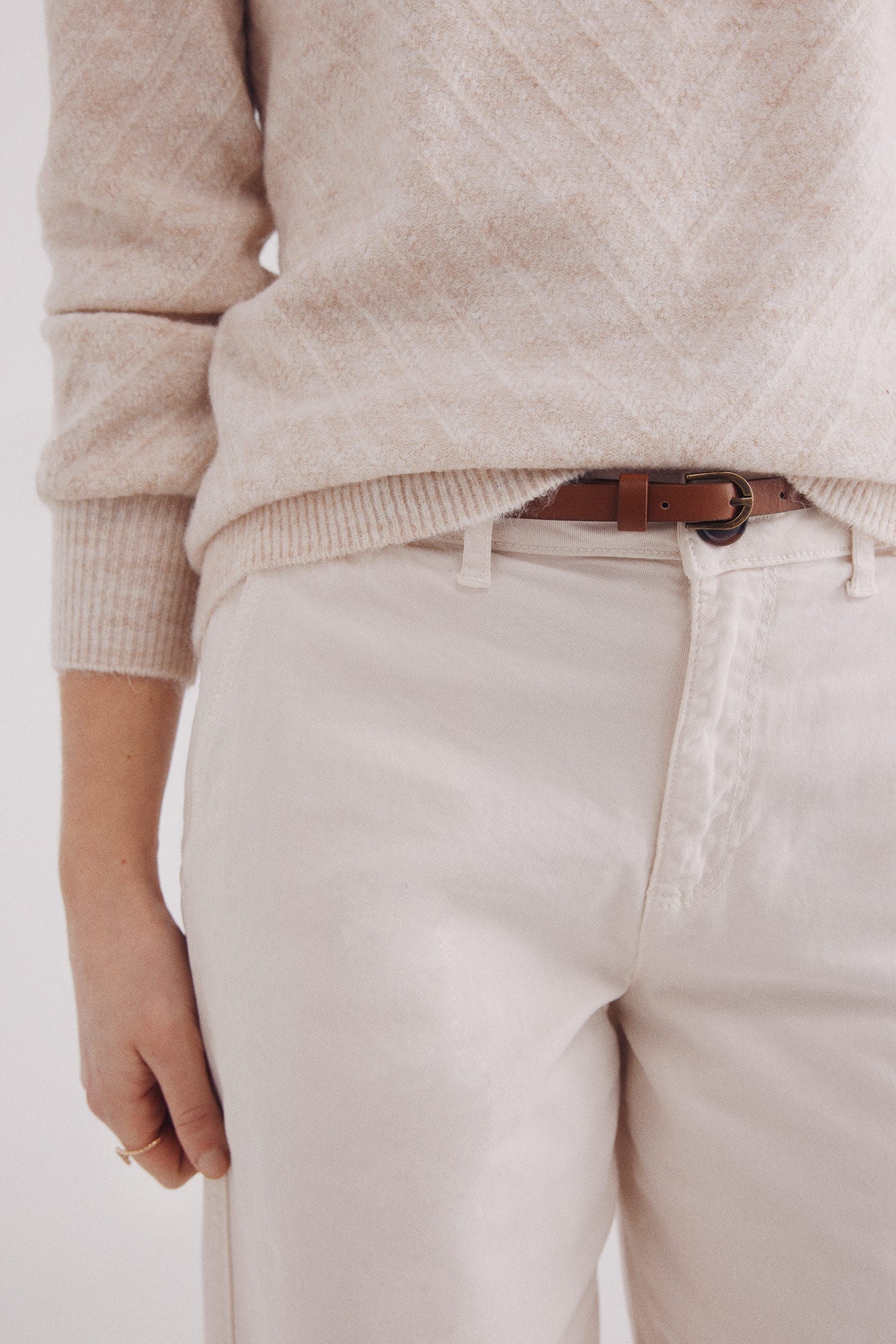 chinos pants cotton belt