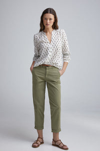 chinos pants cotton belt