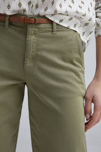 chinos pants cotton belt