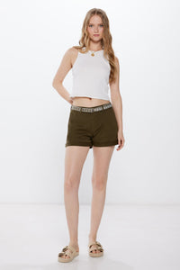 Belted chino shorts