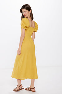 Linen/cotton midi dress