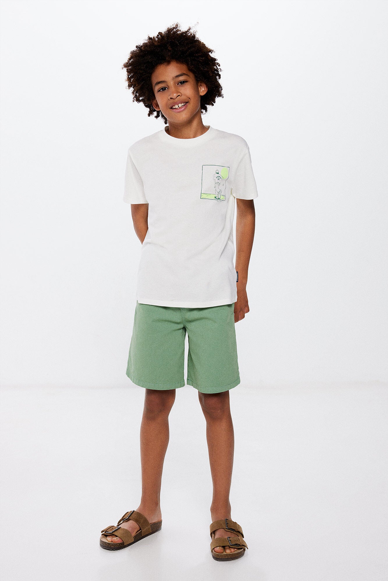 Boys' cotton Bermuda shorts