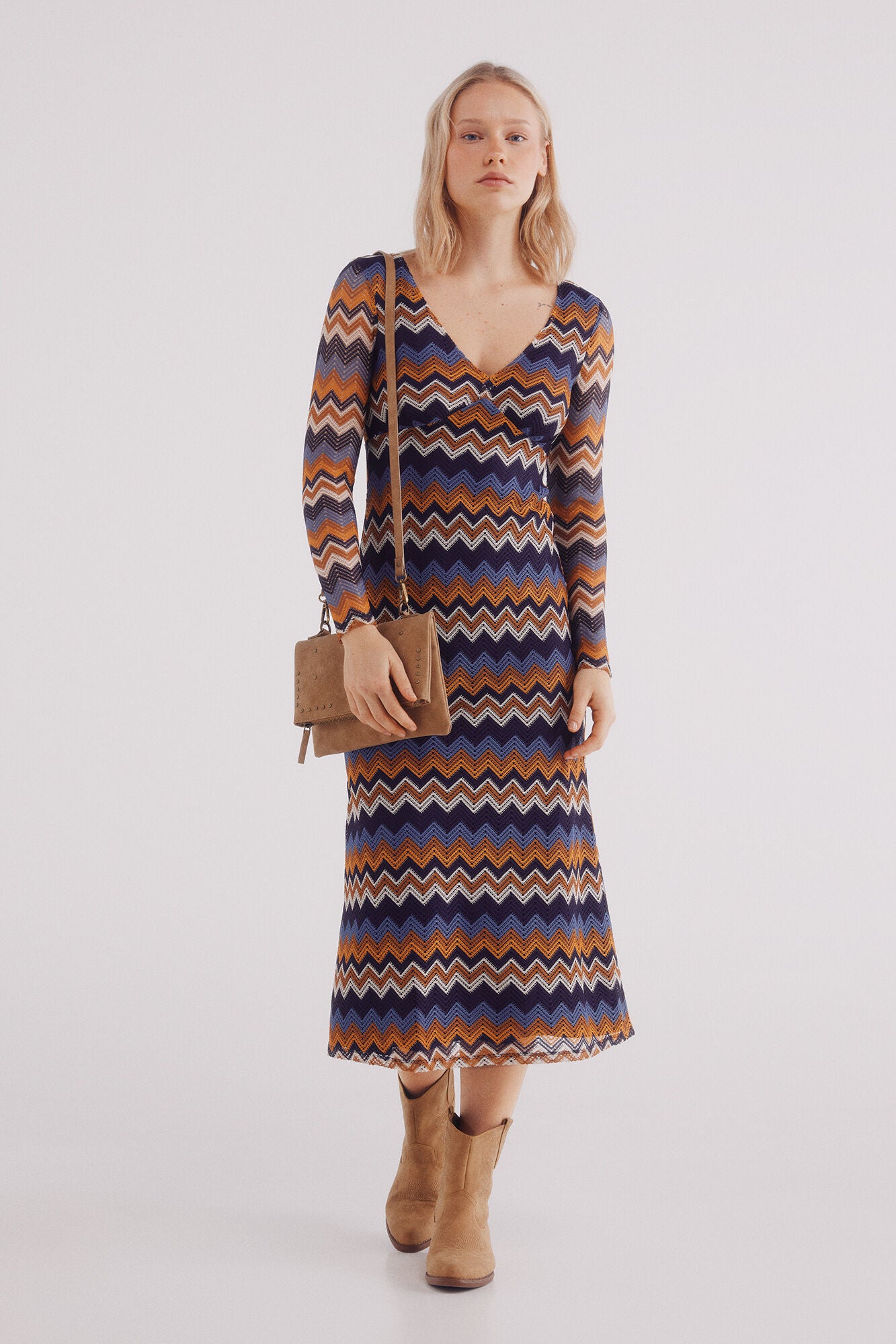 Zigzag crochet dress